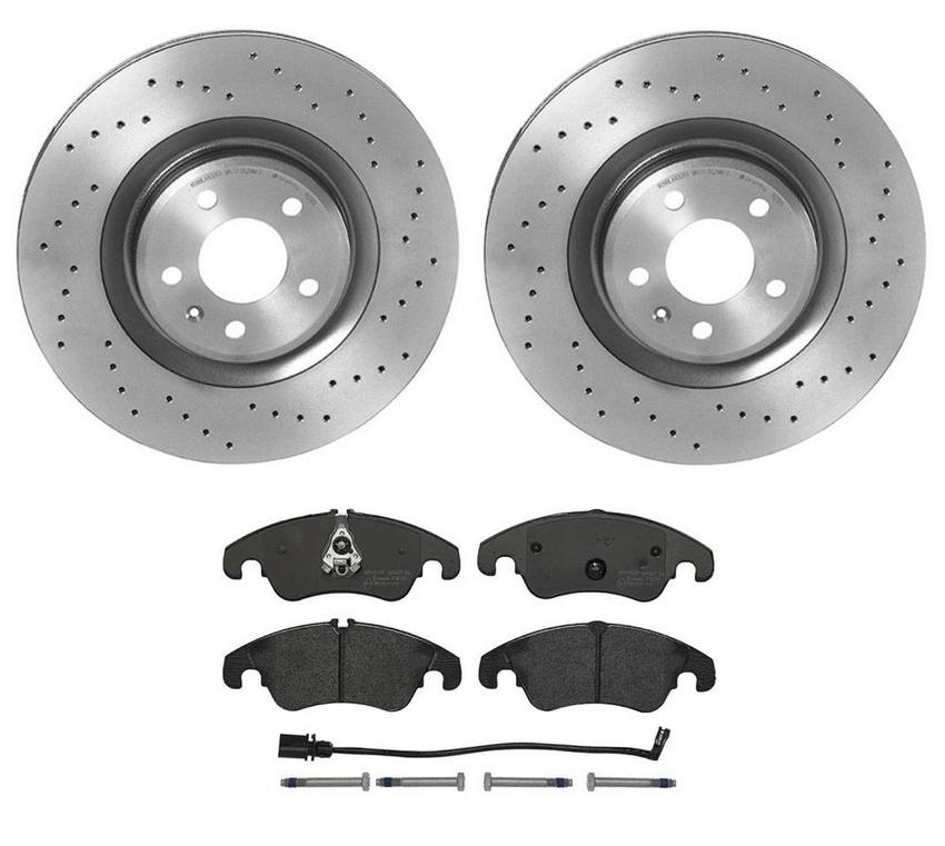 Brembo Brake Pads and Rotors Kit - Front (345mm) (Xtra) (Low-Met)